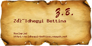 Zöldhegyi Bettina névjegykártya