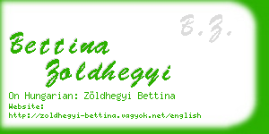bettina zoldhegyi business card